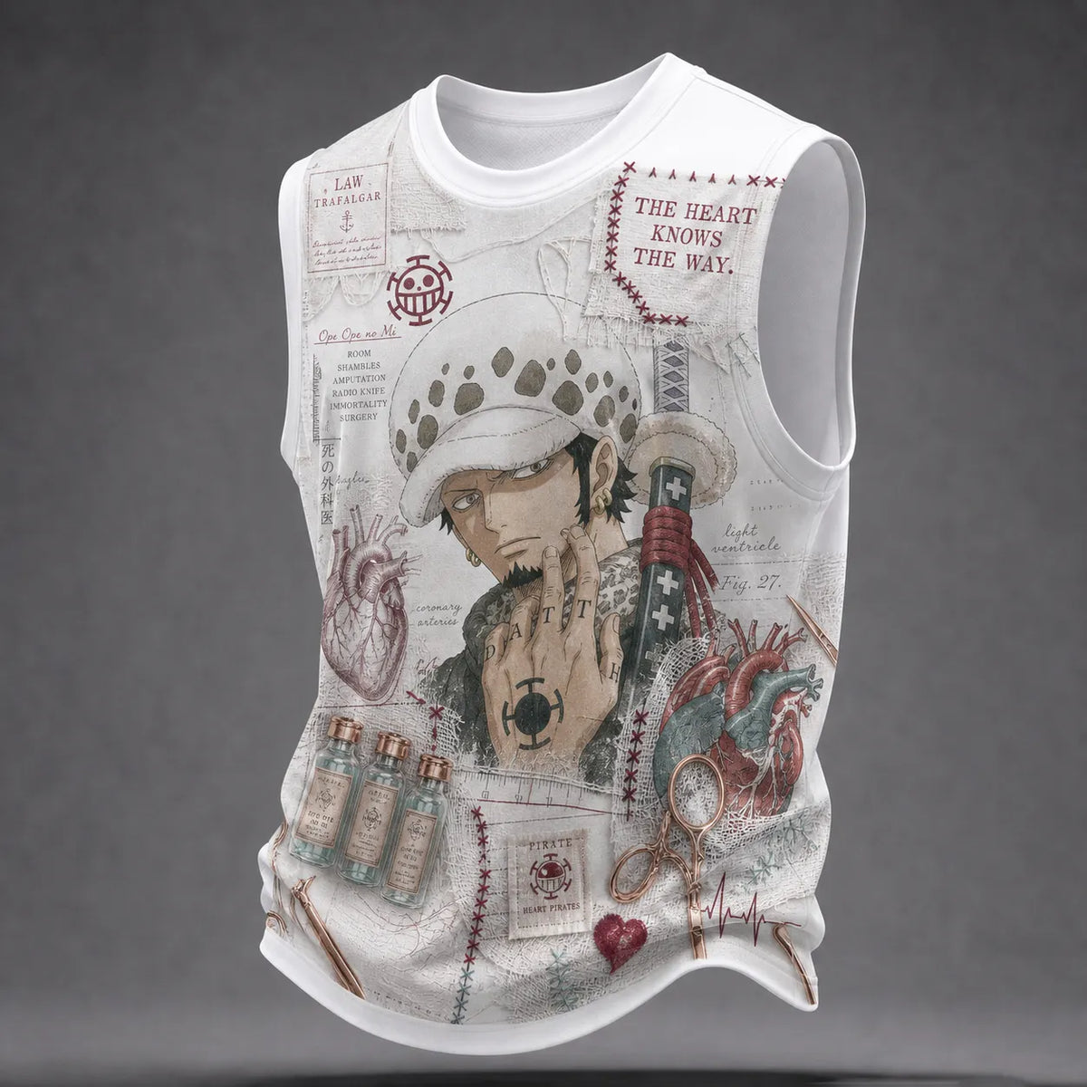 Pirate Crew Graphic Crew-Neck Tank Top