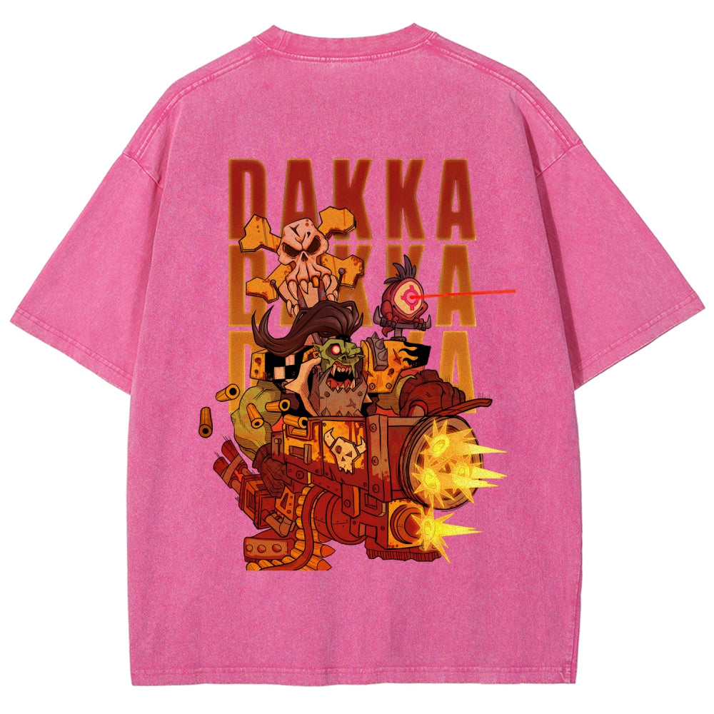 Vintage Casual Washed T-Shirt 丨WH40K