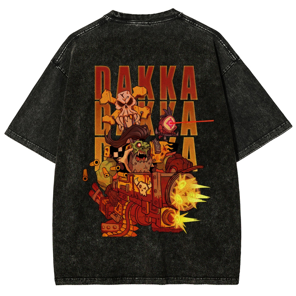 Vintage Casual Washed T-Shirt 丨WH40K