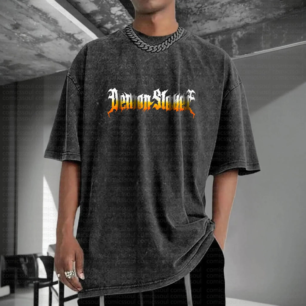 Unisex Anime Inspired Vintage Washed T-Shirt丨Comicssoul