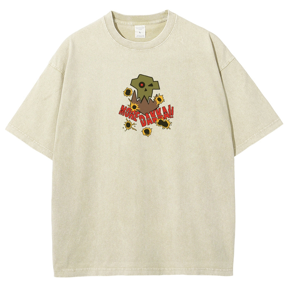 Vintage Casual Washed T-Shirt 丨WH40K