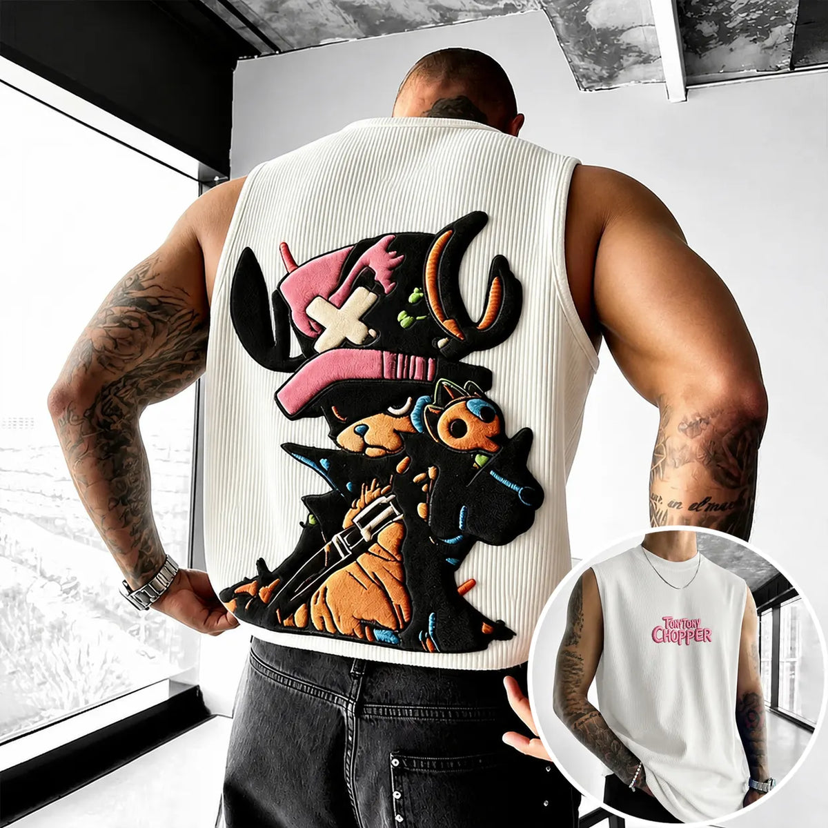 Unisex Anime-print Tank Top