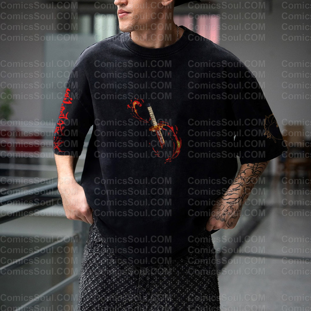 Unisex Anime Inspired Vintage T-Shirt| KNY