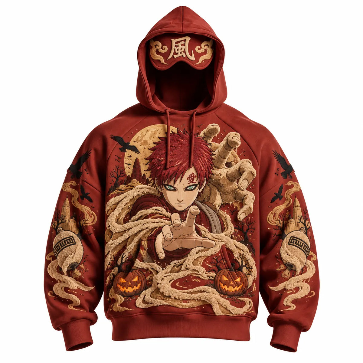 Halloween Anime-Print Hoodie