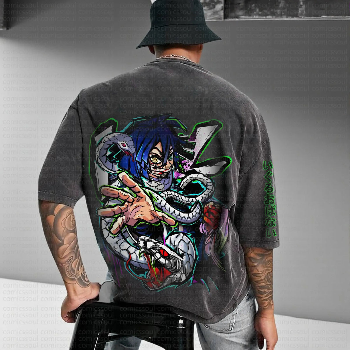 Unisex Anime Inspired Vintage Washed T-Shirt丨Comicssoul