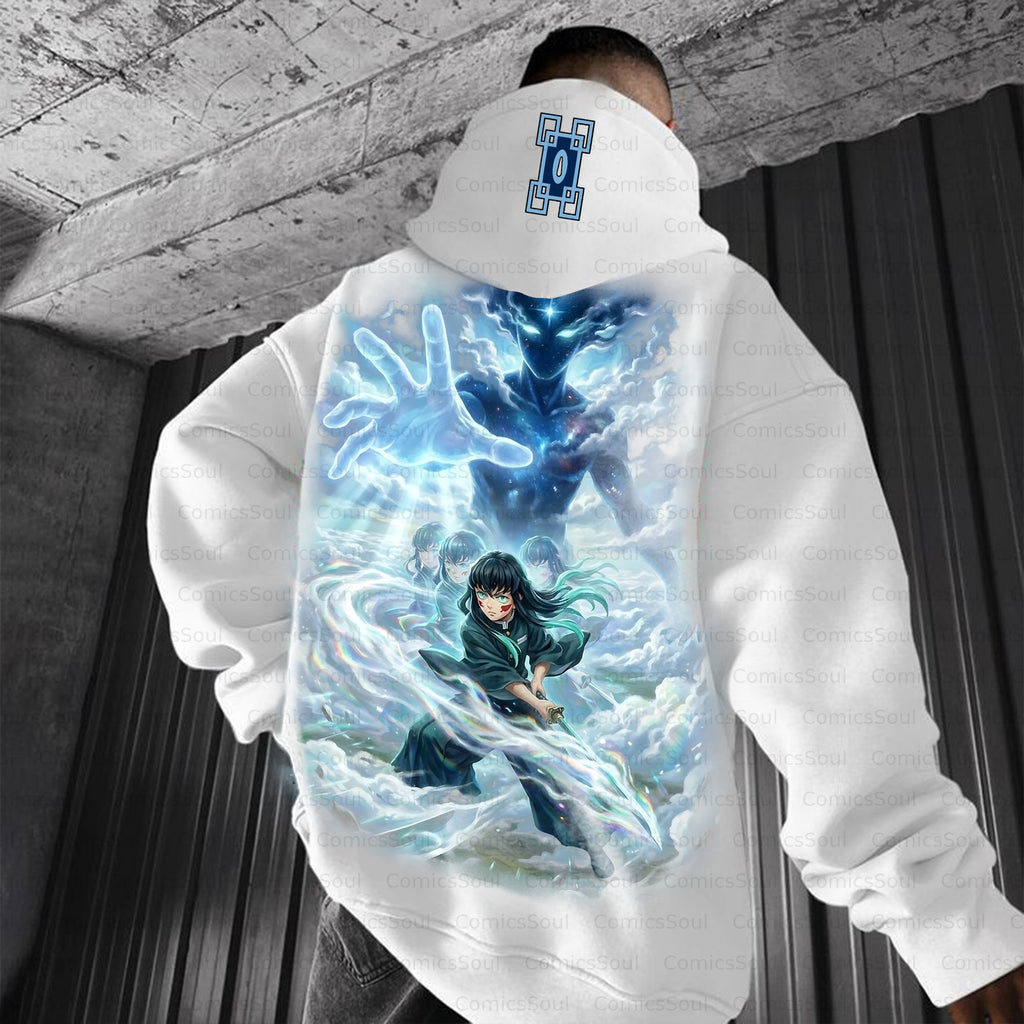 Plus Velvet Unisex Anime Graphic Streetwear Vintage Hoodie