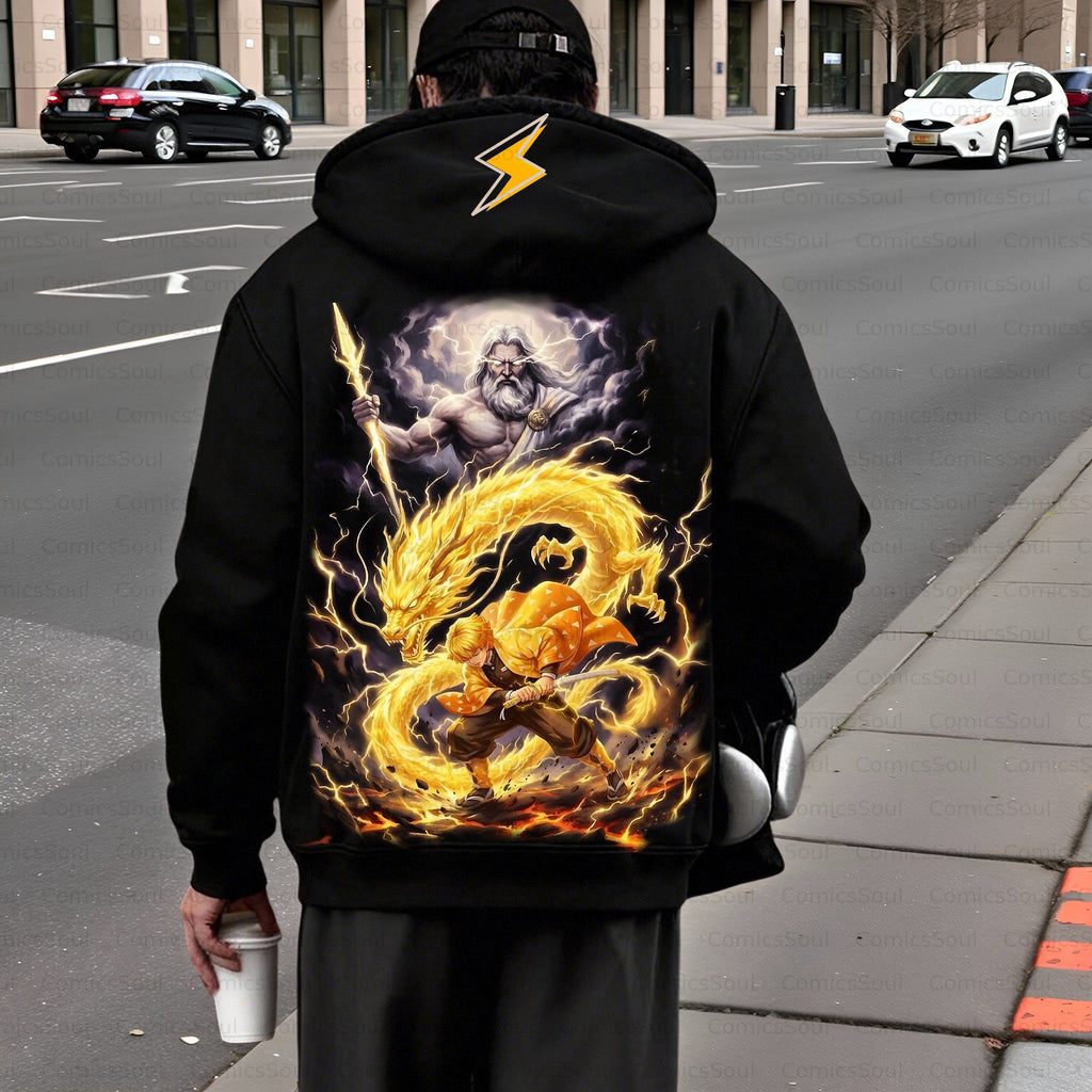 Unisex Graphic Streetwear Vintage Zipper Cardigan Plush Hoodie