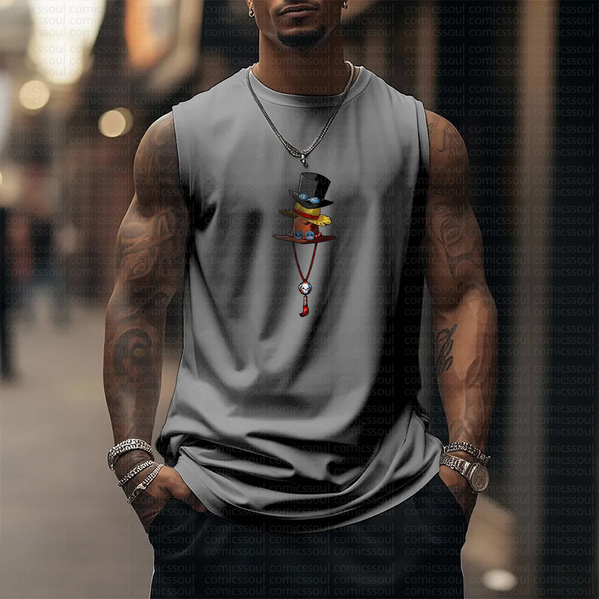 Unisex  “Comicssoul” Casual Anime  Tank Top
