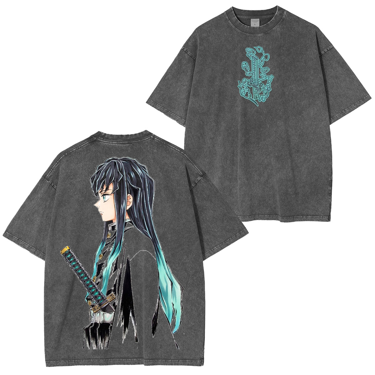 Anime Infinity Castle Arc Anime Graphic  Unisex Washed T-Shirt| KNY