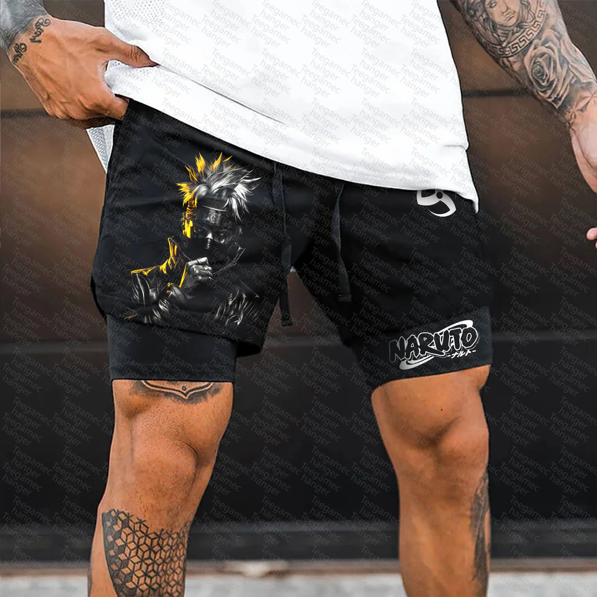 Unisex Naruto Anime Graphic Streetwear Shorts