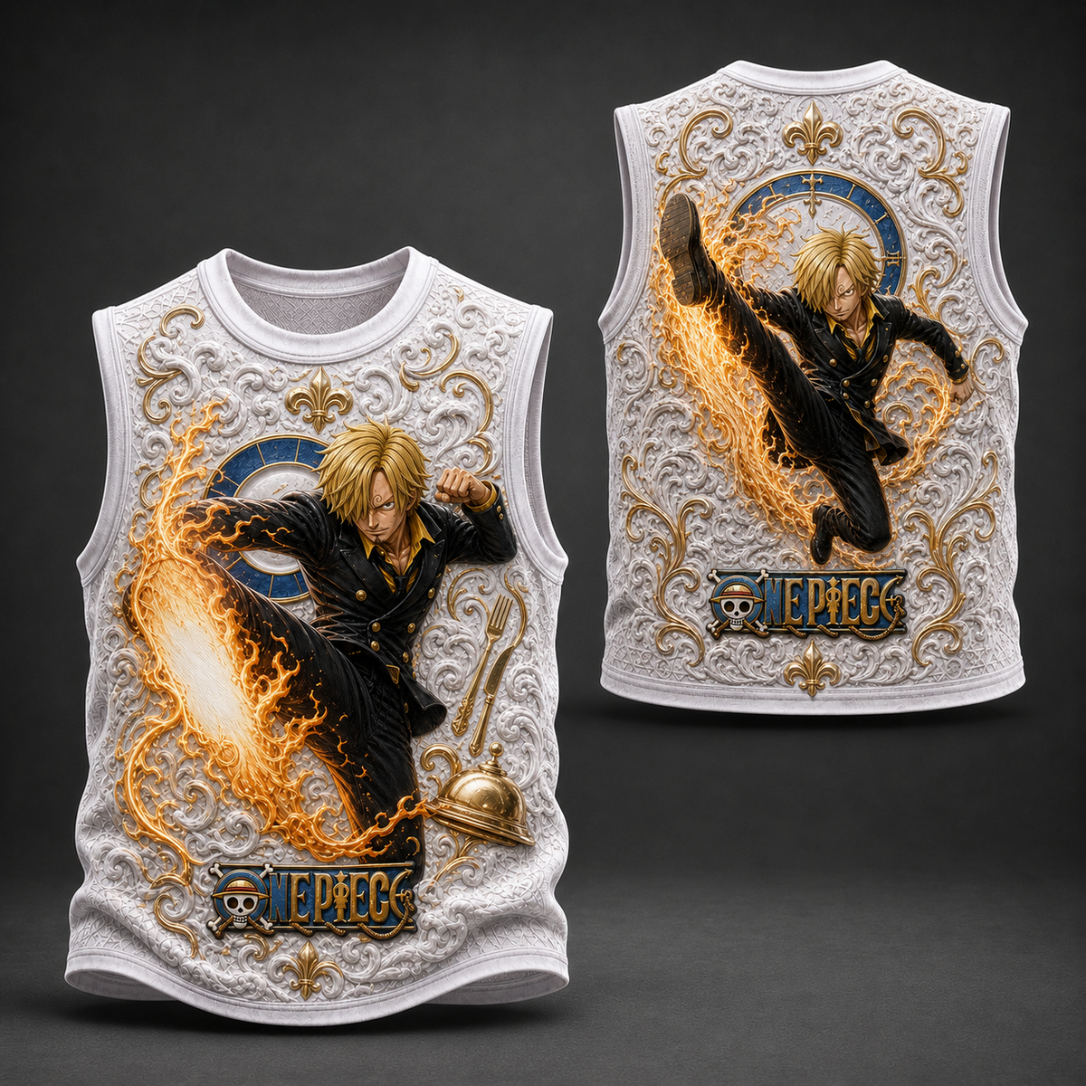 Pirate Crew Graphic Crew-Neck Tank Top