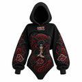 Women's Anime-Print Hooded Romper Set