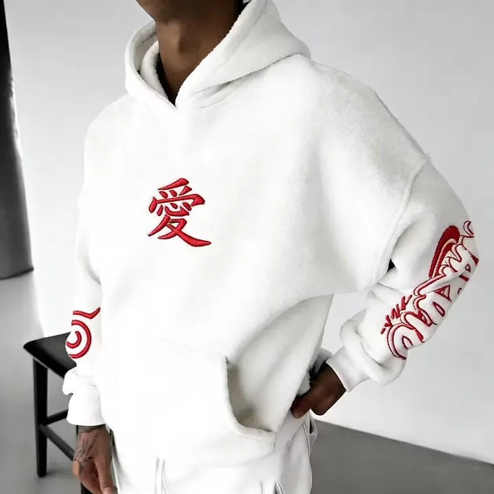 Color Blocked Plush Hoodie