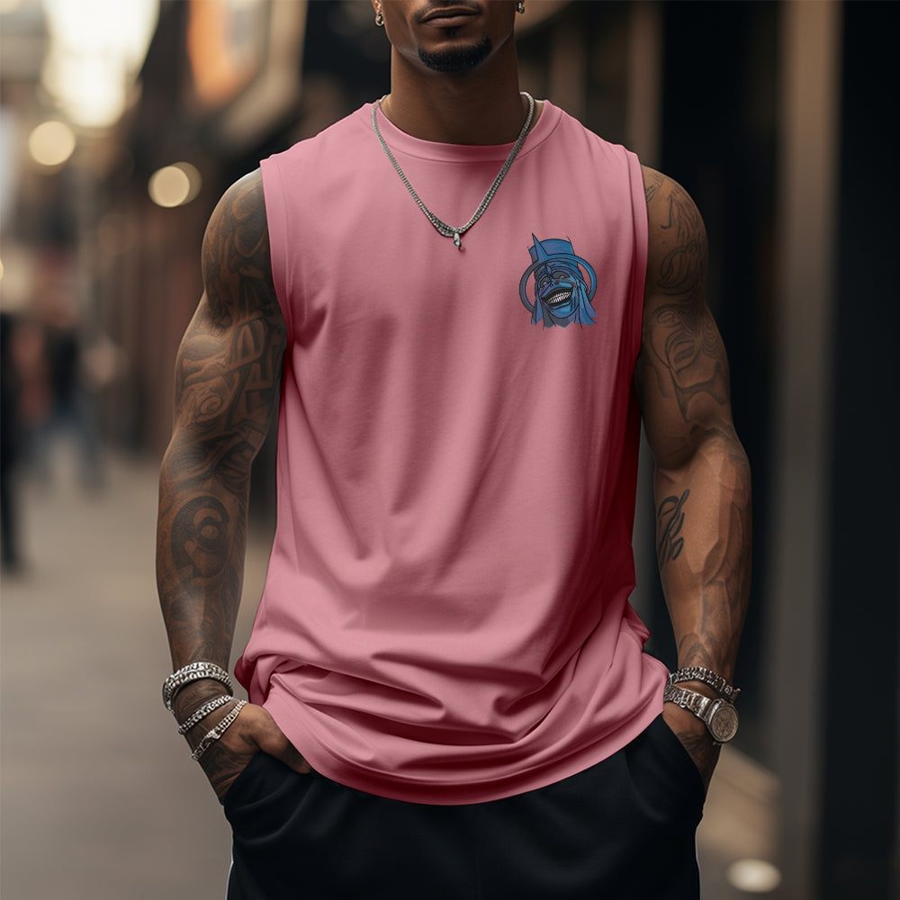 Oversized Anime Print Gym Tank Top