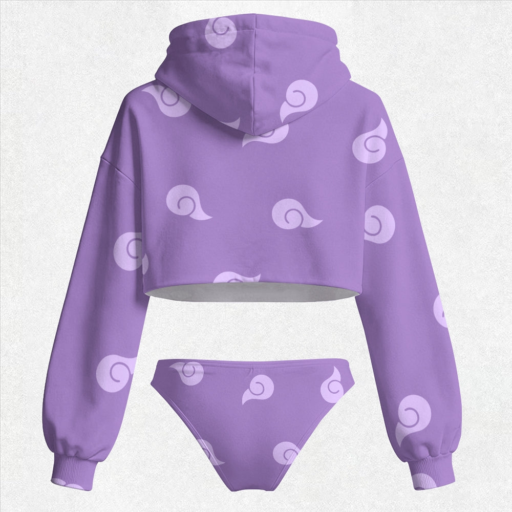 NARUTO Women's Hooded Thicken Suit Set | Anime Graphic