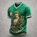 Pirate Crew Print V-Neck T-Shirt