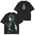 Anime Infinity Castle Arc Anime Graphic  Unisex Washed T-Shirt| KNY