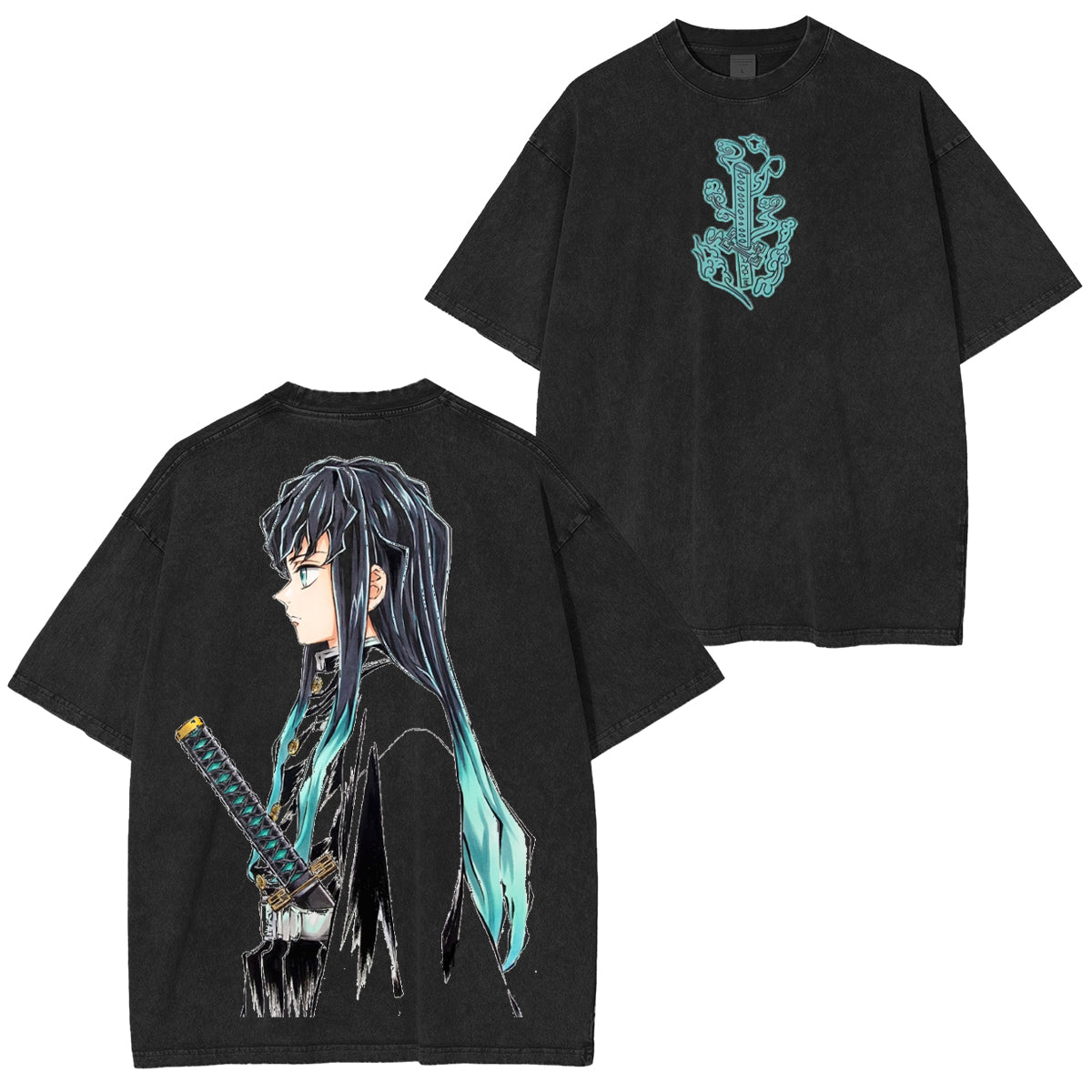 Anime Infinity Castle Arc Anime Graphic  Unisex Washed T-Shirt| KNY