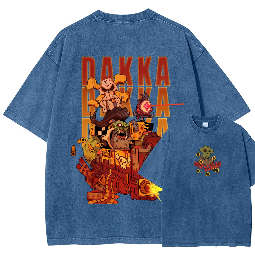Vintage Casual Washed T-Shirt 丨WH40K