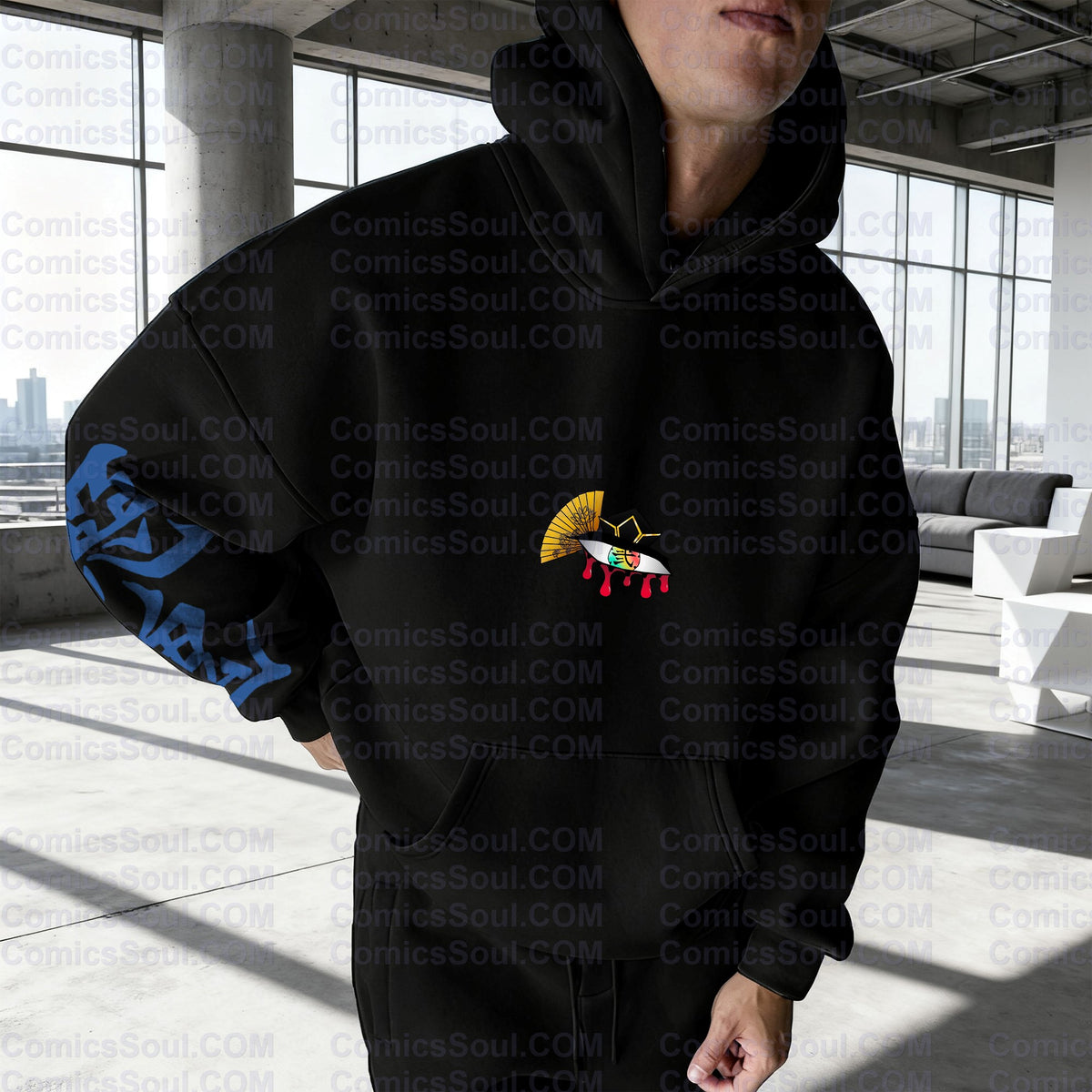 Plus Velvet Unisex Anime Graphic Streetwear Vintage Hoodie