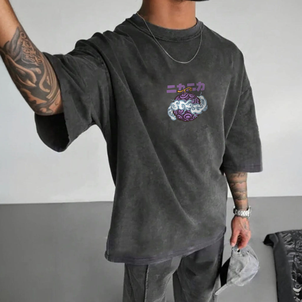 Unisex Anime Inspired Vintage Washed T-Shirt丨Comicssoul