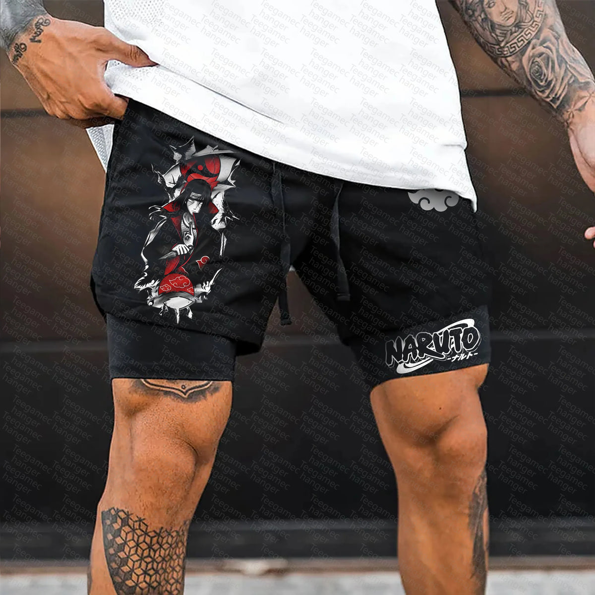Unisex Naruto Anime Graphic Streetwear Shorts