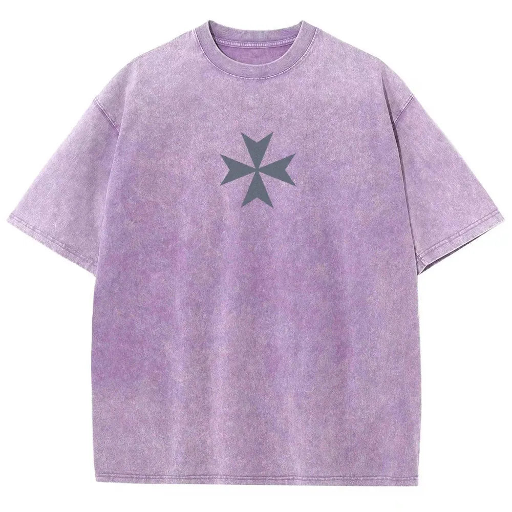 Vintage Casual Washed T-Shirt 2509002319丨WH40K