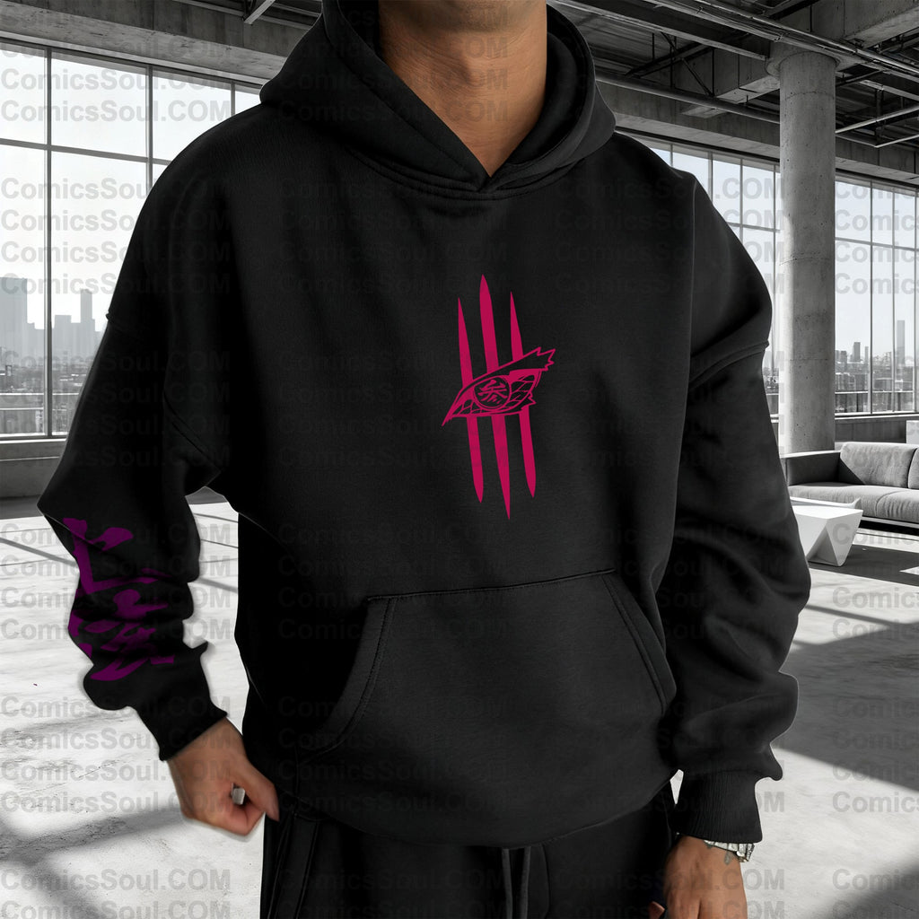 Plus Velvet Unisex Anime Graphic Streetwear Vintage Hoodie