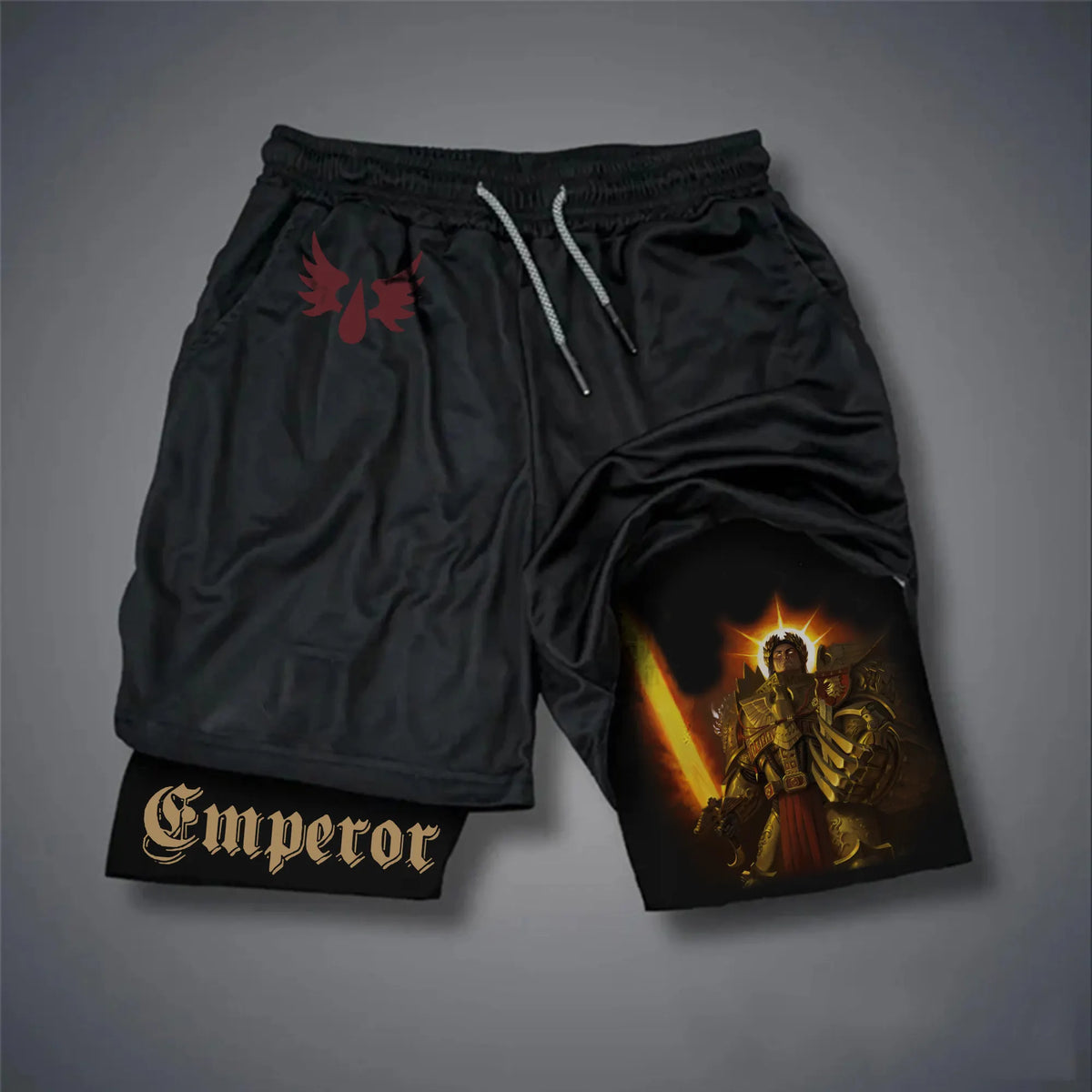 Emperor Of Mankind of WH40K  Art Casual Streetwear Shorts