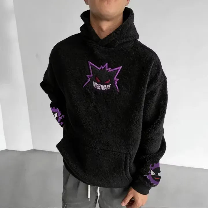 Color-blocked Plush Hoodie