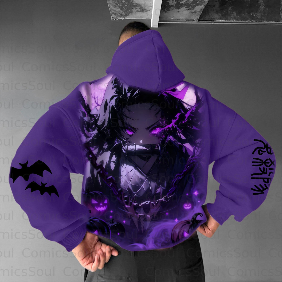 Unisex Halloween Anime Graphic Streetwear Vintage Hoodie
