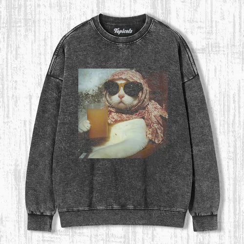 CALM AND COLLECTED CAT T-SHIRT
