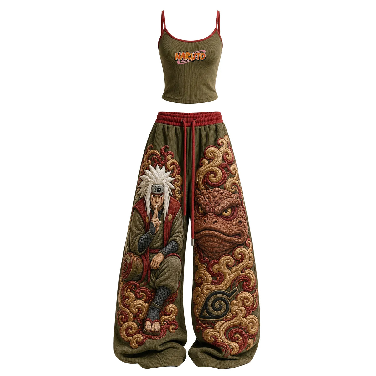 Women's Anime-Print Camisole And Pants Set
