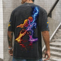 Vintage 3D Direct Inkjet Printed Washed Unisex T-Shirt