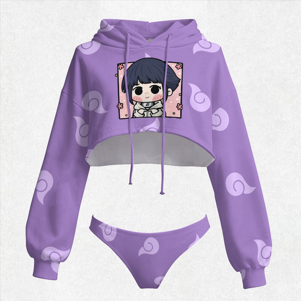 NARUTO Women's Hooded Thicken Suit Set | Anime Graphic