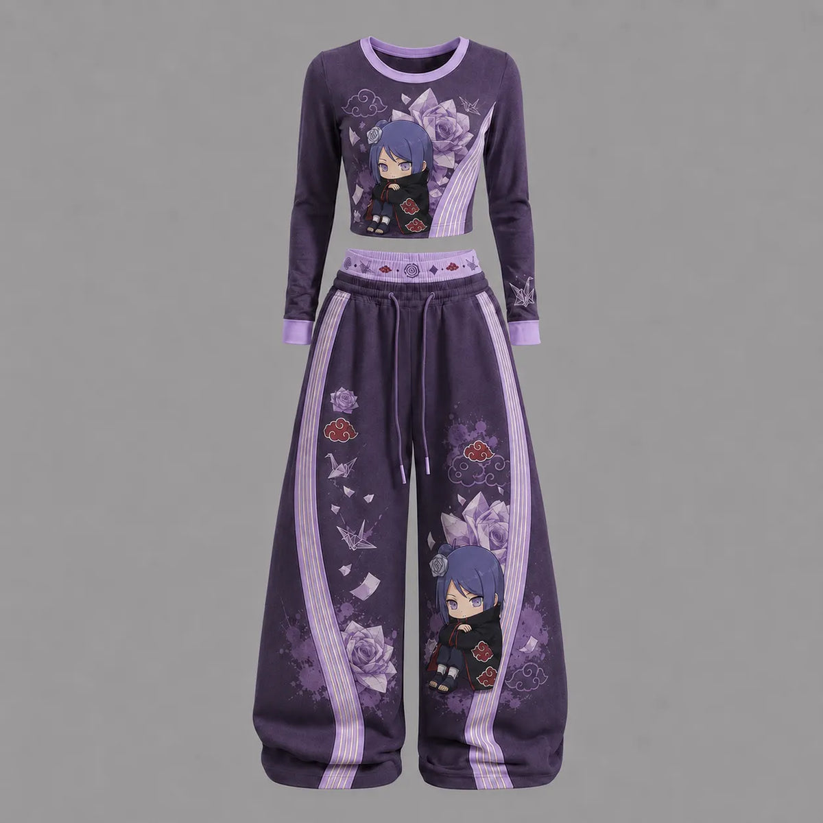 Naruto - Konan-Long-sleeved double-layer stretch pants set | Anime Graphic
