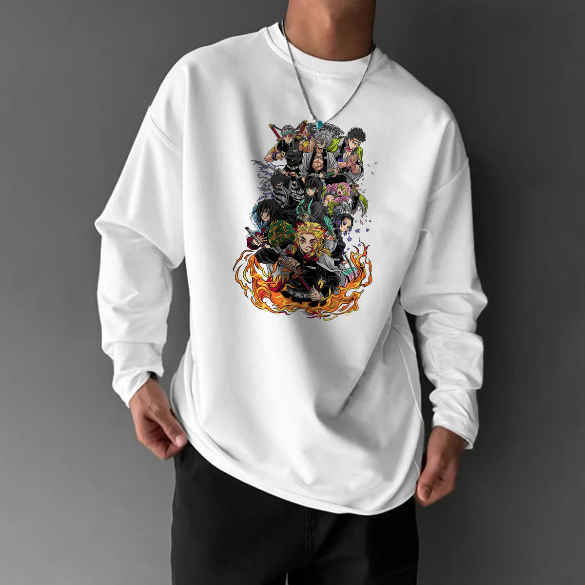 Unisex Anime Inspired Long Sleeve T-shirts| Demon slayer| KNY