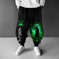 Unisex Straw Hat Pirate Anime Print Oversized Regular Athletic Pants
