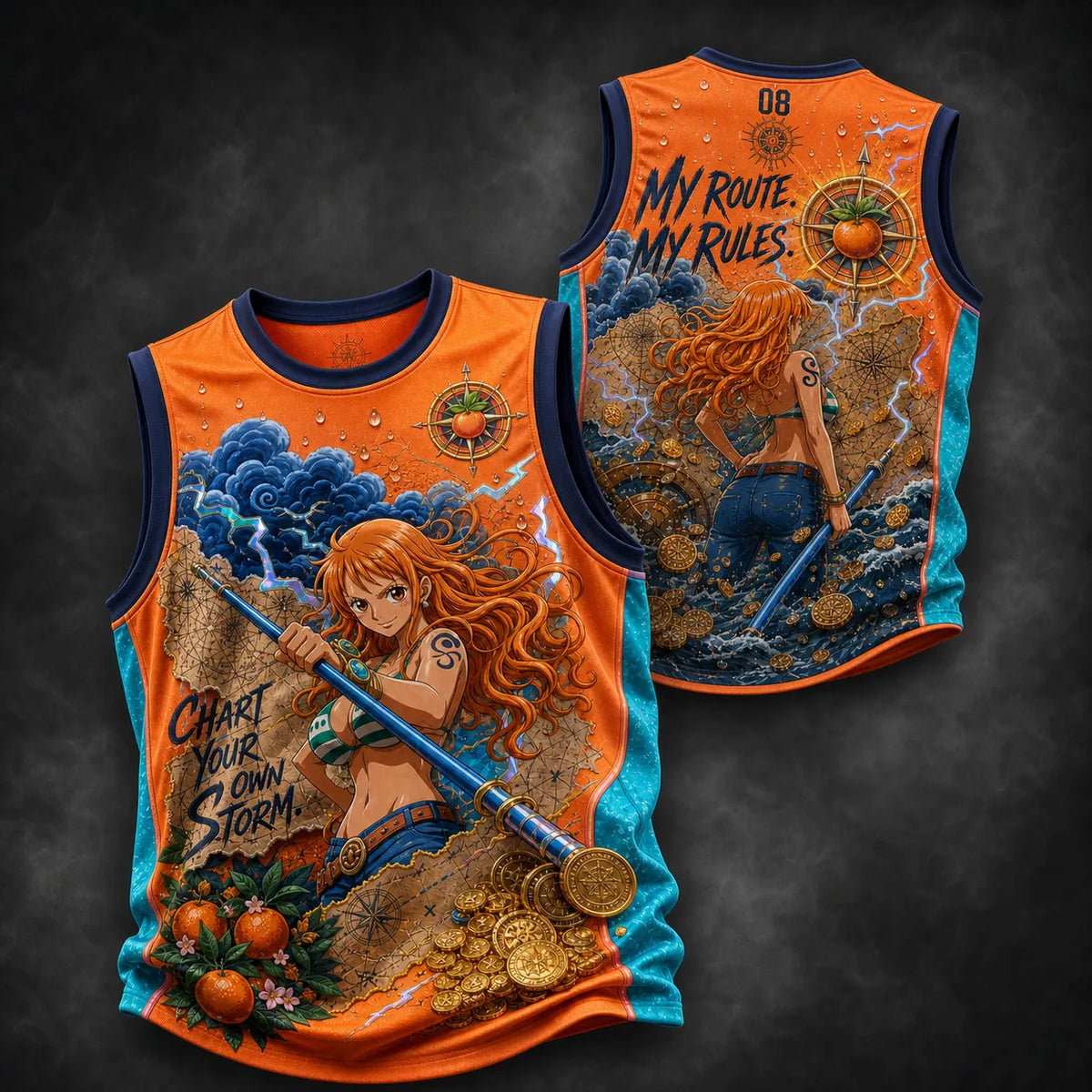 Pirate Crew Graphic Crew-Neck Tank Top