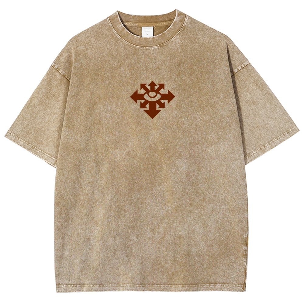 Vintage Casual Washed T-Shirt 丨WH40K