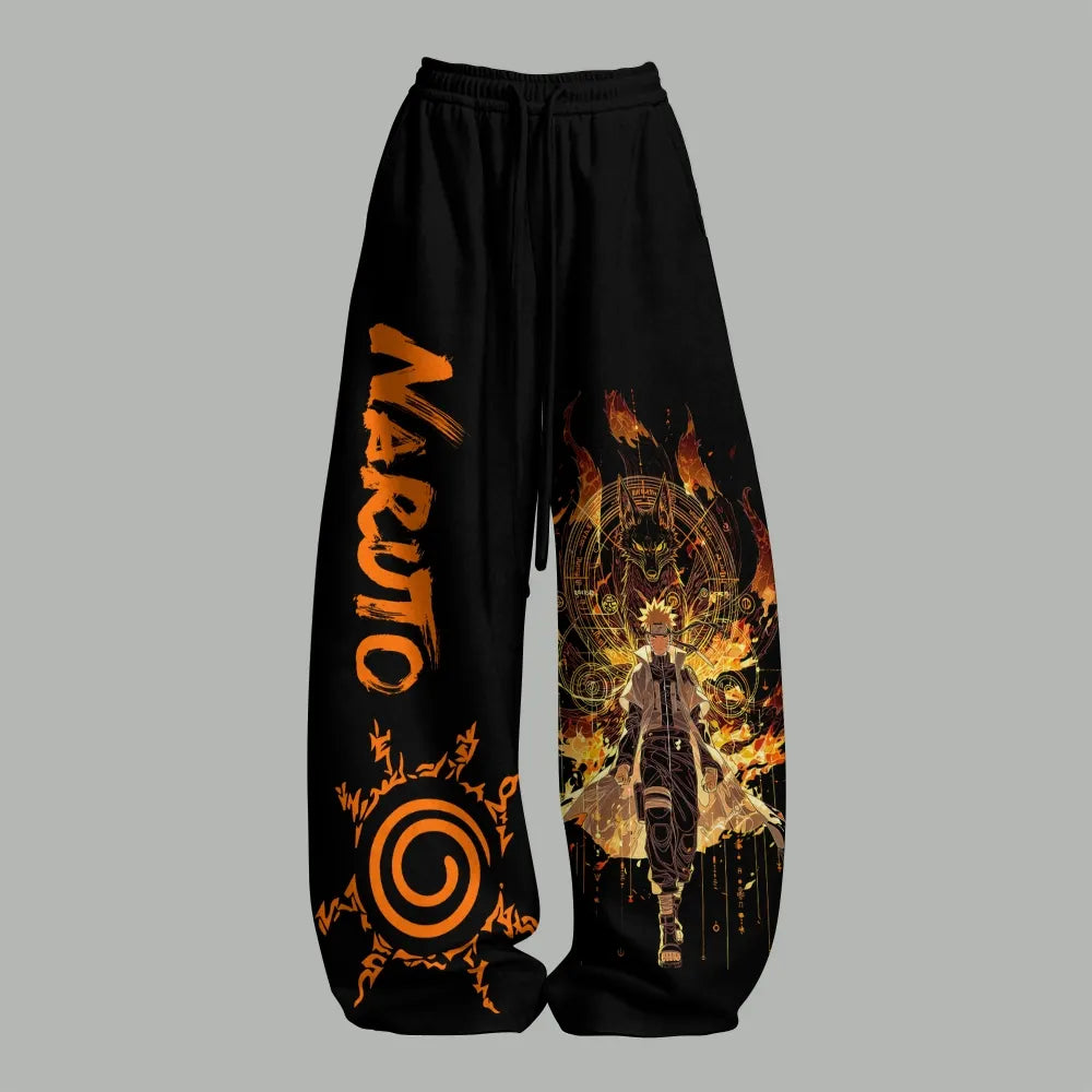 NARUTO Women T-Shirt  & Elasticated Trousers Two-Piece Set | Anime Graphic