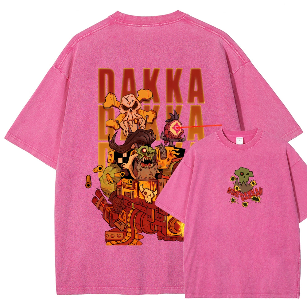 Vintage Casual Washed T-Shirt 丨WH40K