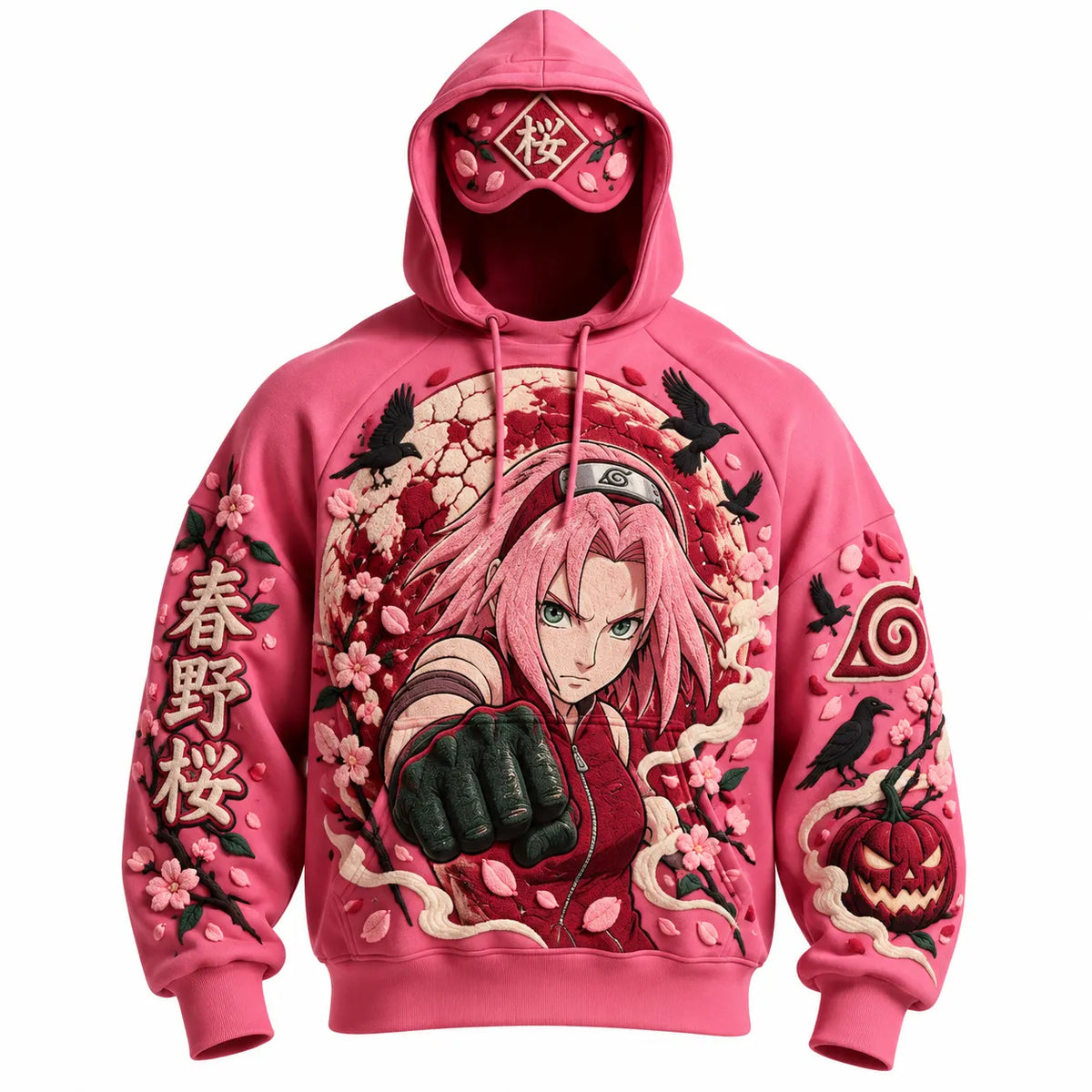 Halloween Anime-Print Hoodie