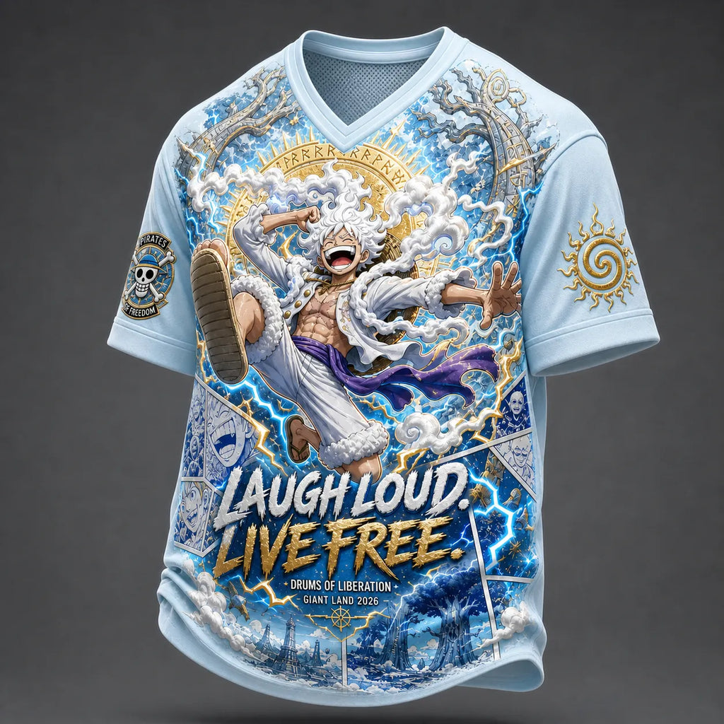 Pirate Crew Print V-Neck T-Shirt