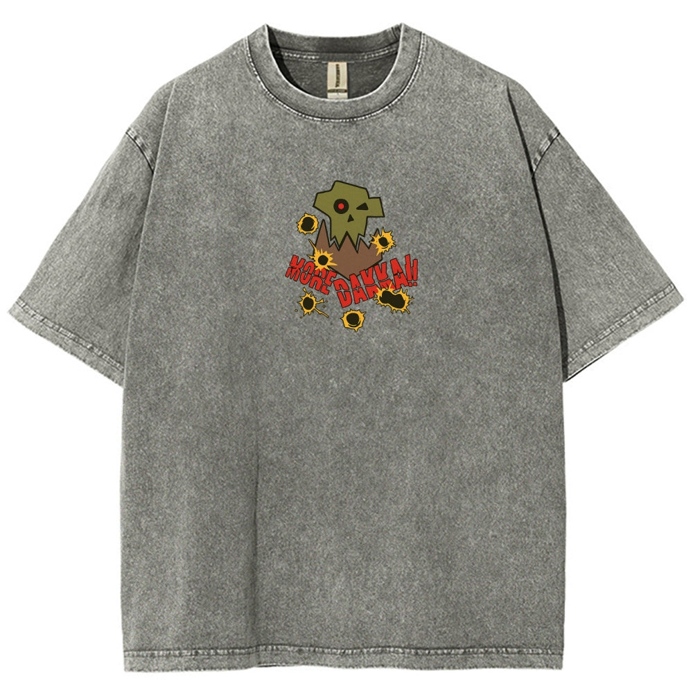 Vintage Casual Washed T-Shirt 丨WH40K