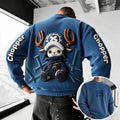 Unisex Retro Corduroy Sweatshirt In Anime Style