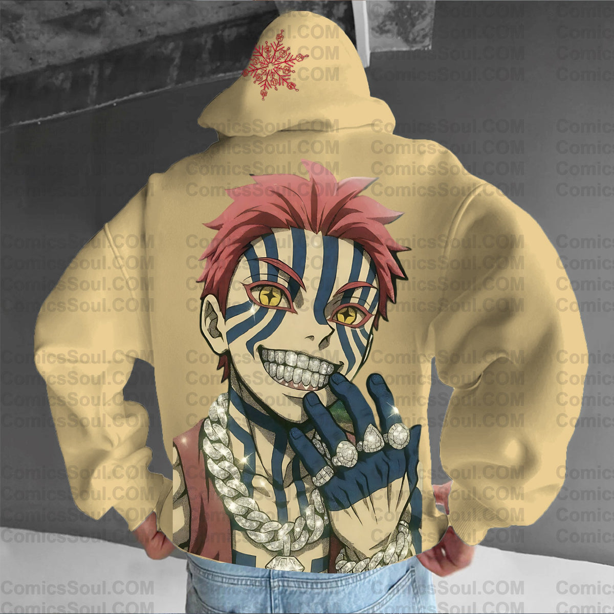 Plus Velvet Unisex Anime Graphic Streetwear Vintage Hoodie