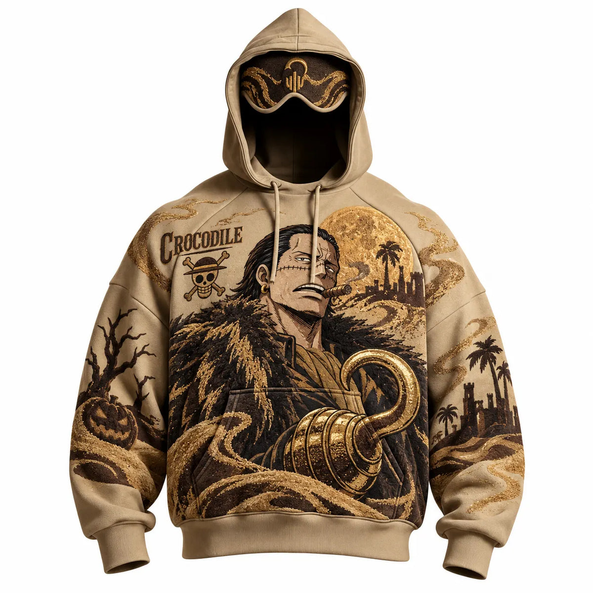 Halloween Anime-Print Hoodie