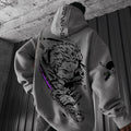 Unisex Oversized Anime Print Hoodie