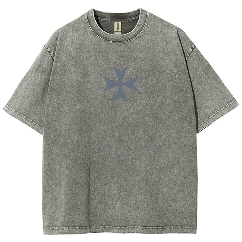 Vintage Casual Washed T-Shirt 2509002319丨WH40K